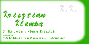krisztian klempa business card